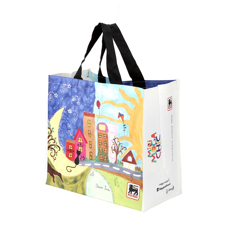 laminated shopper tote
