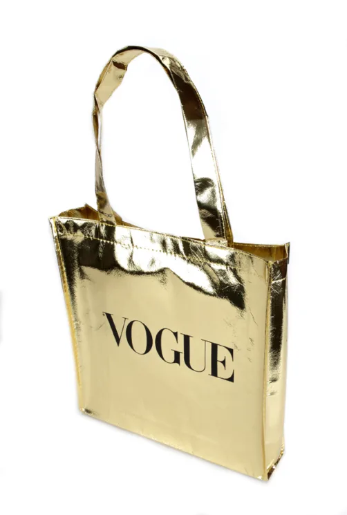 Metallic Portrait Tote Bag (Laminated)